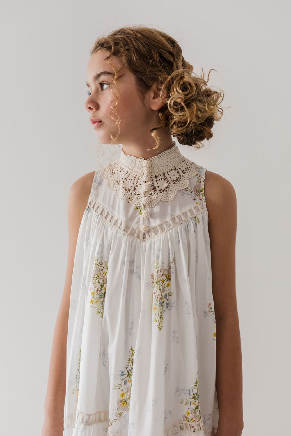 Doily Voile Dress - Spring Meadow