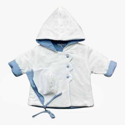 Jacket And Bonnet - White-blue