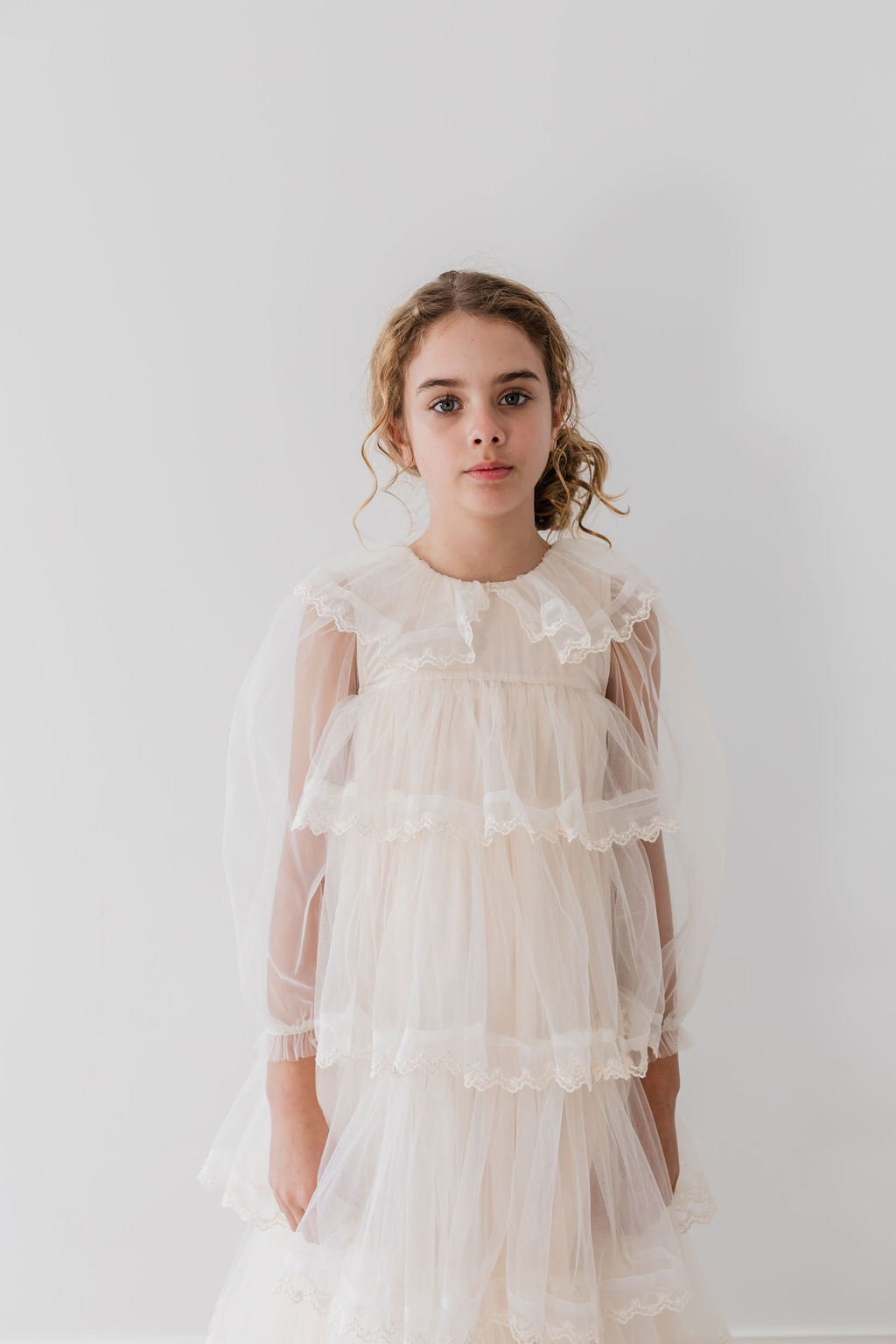 Tulle Layer Gown - Ivory