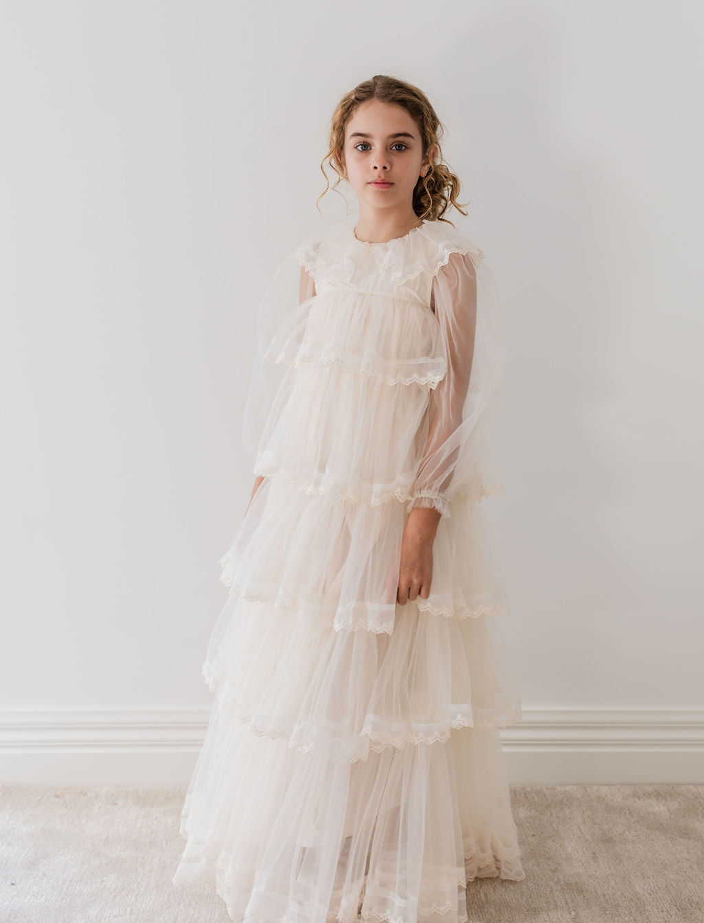 Tulle Layer Gown - Ivory