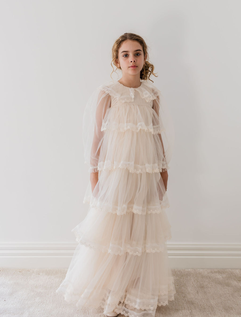 Tulle Layer Gown - Ivory