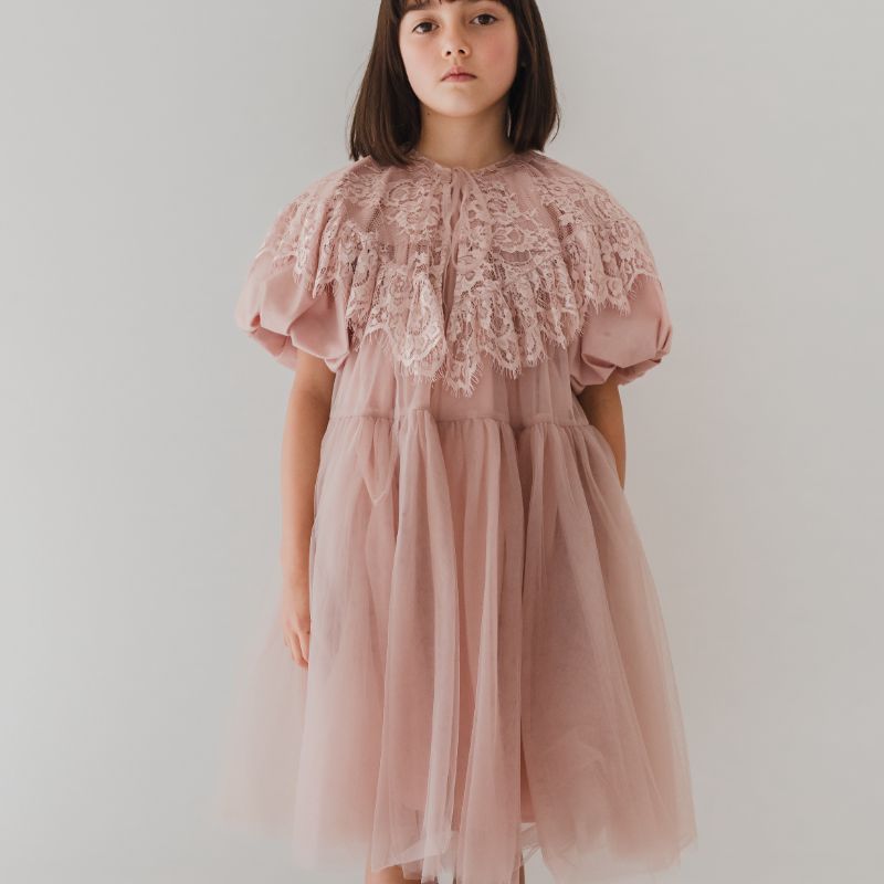 Lace Tulle Dress - Mauve