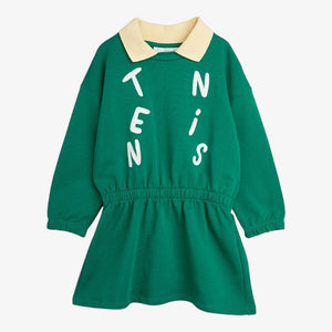 Teenis Application Collar Sweatdress - Green
