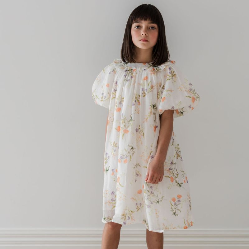 Linen Smock Dress - Summer Bouquet