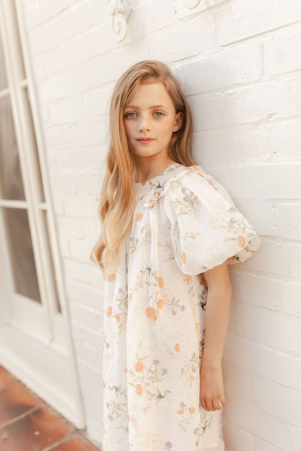 Linen Smock Dress - Summer Bouquet