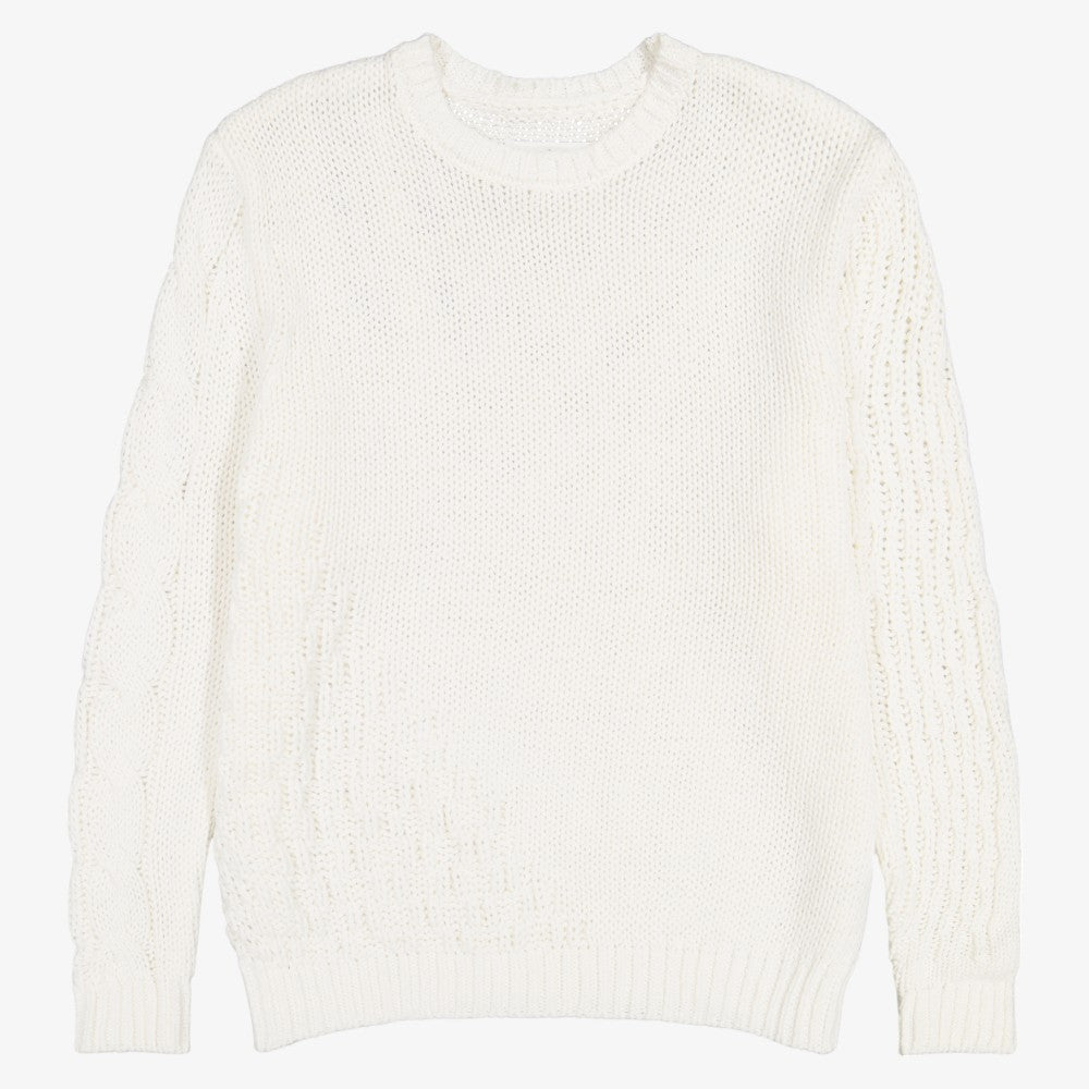 Cable Sweater - White