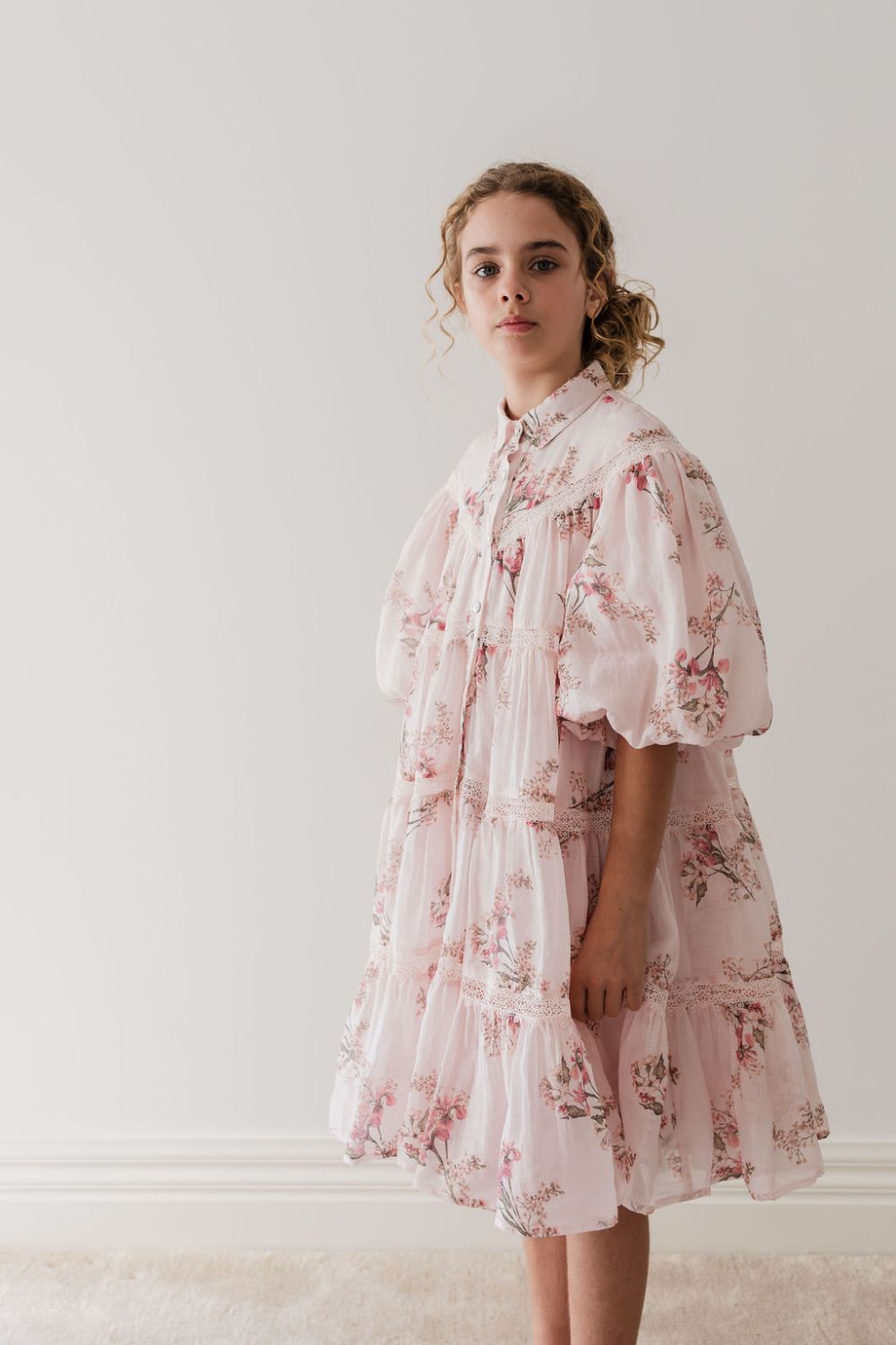 Linen Shirt Dress - Blush Orchid