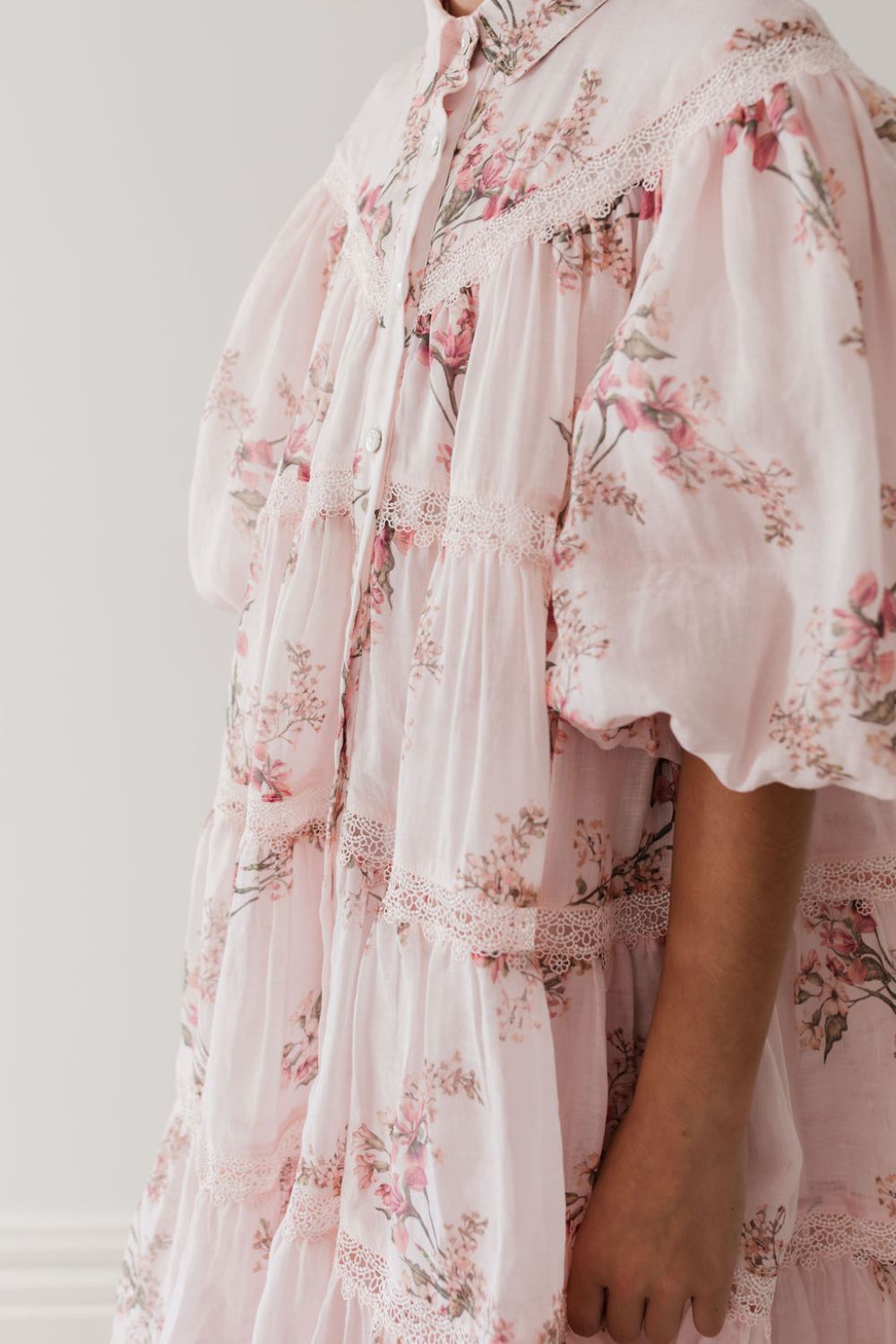 Linen Shirt Dress - Blush Orchid