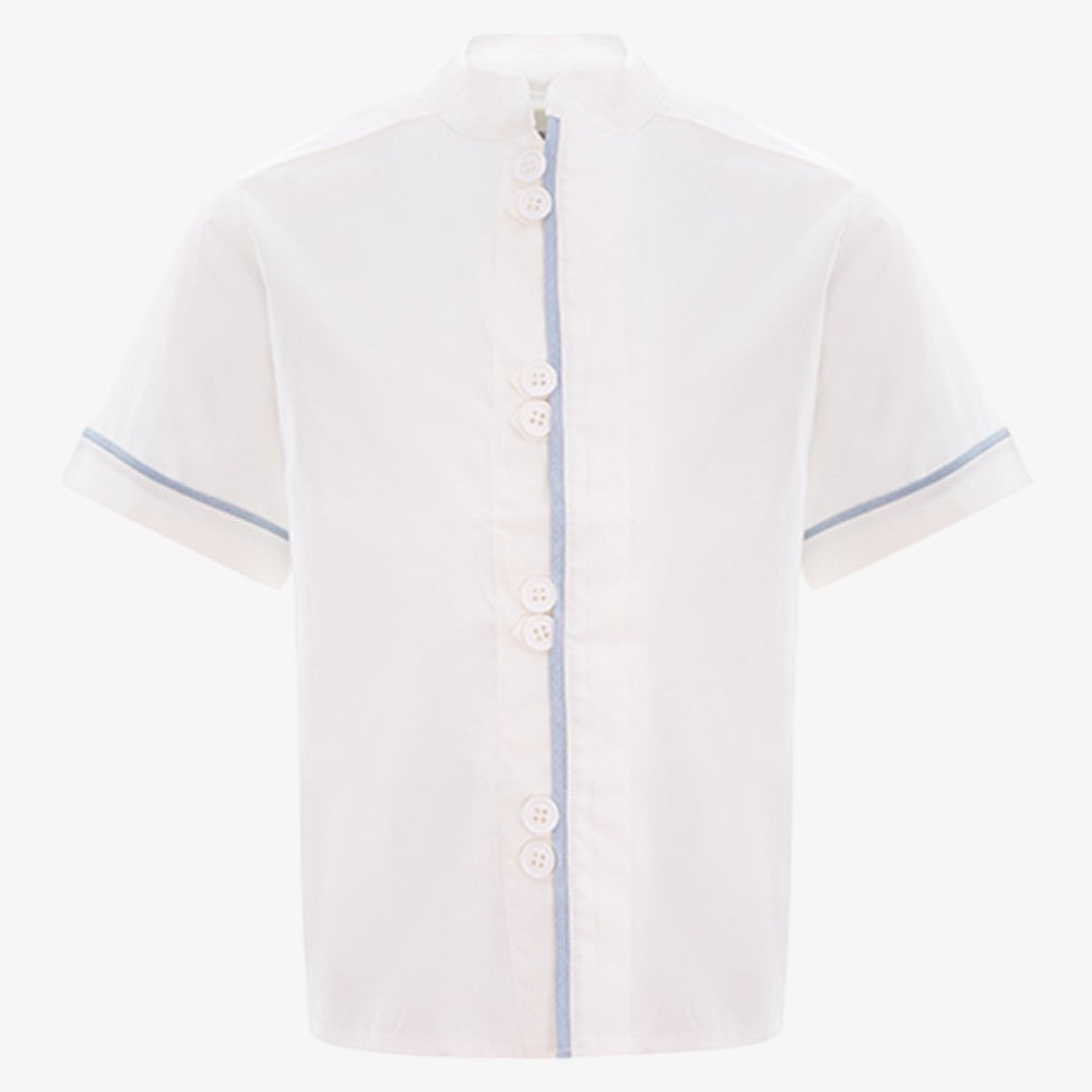 Highneck Shirt - Pale Blue