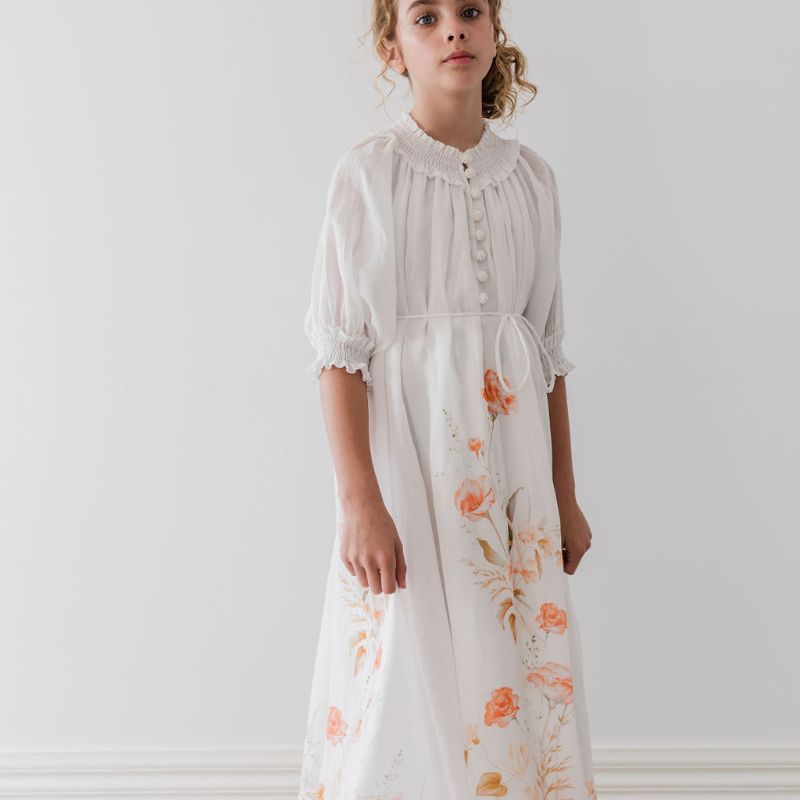 Linen Dress - Floral