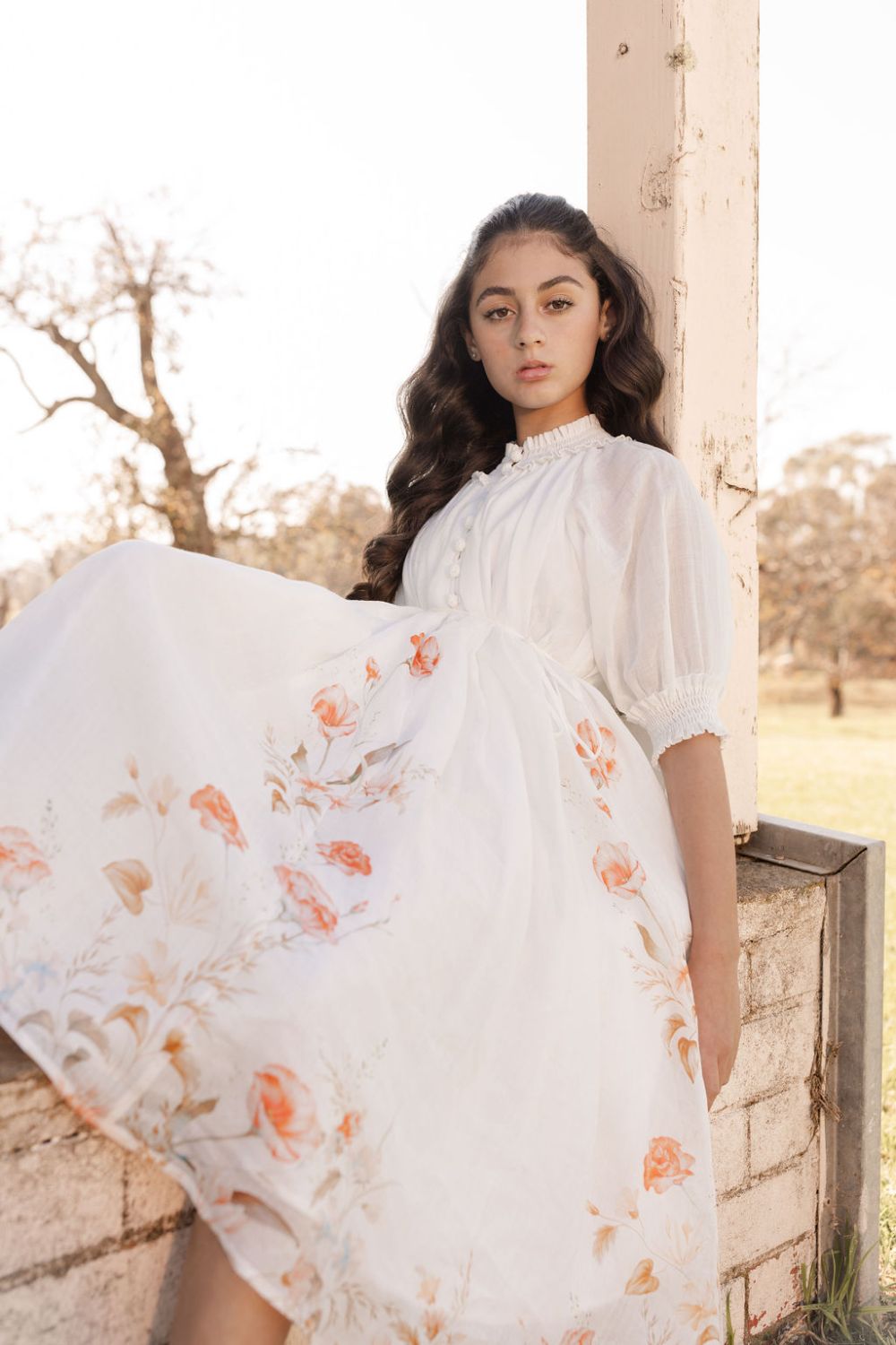 Linen Dress - Floral