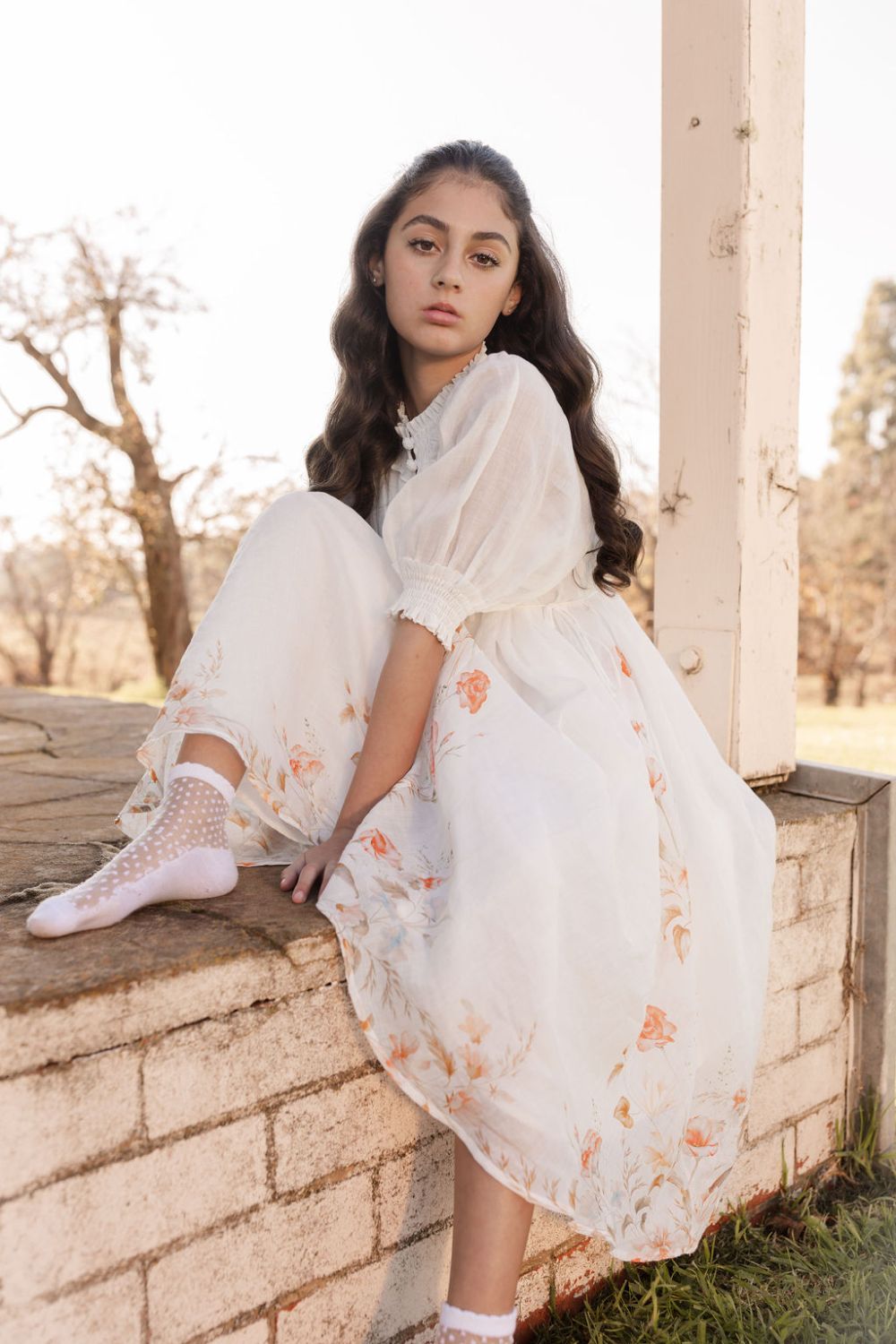 Linen Dress - Floral