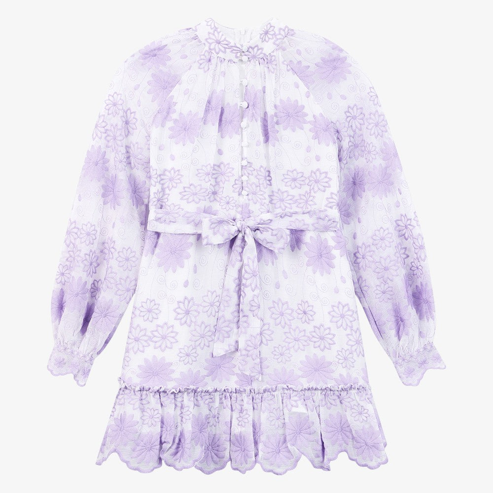 Lena Embroidered Dress - Purple