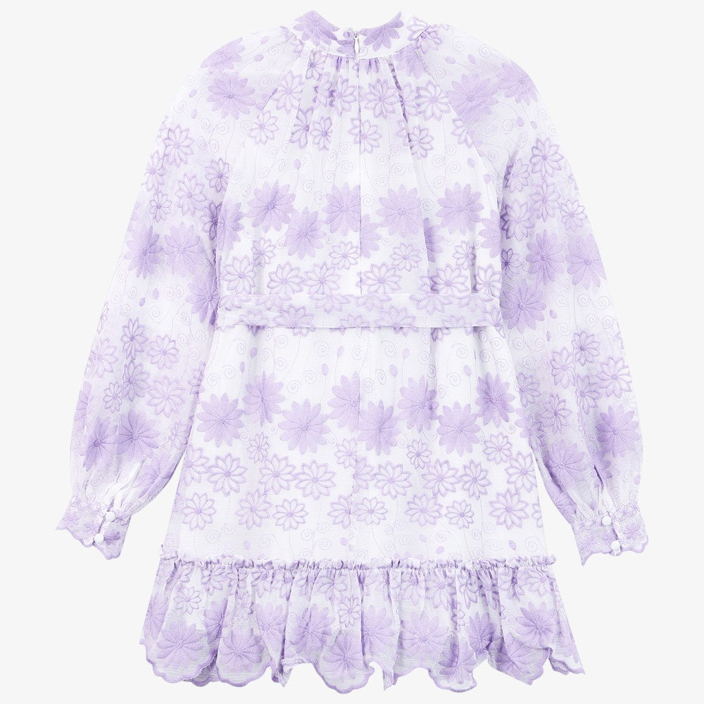 Lena Embroidered Dress - Purple