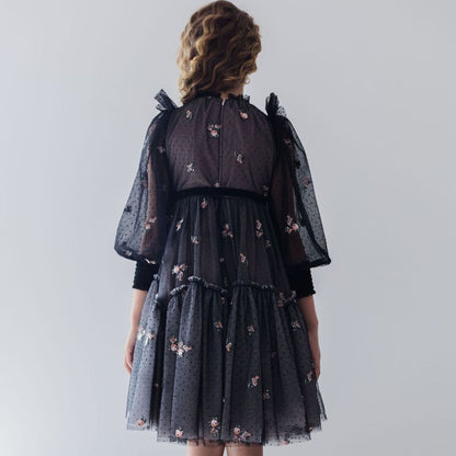 Embroidered Dress - Rosebud