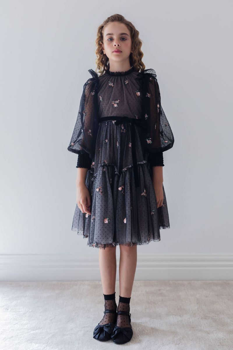 Embroidered Dress - Rosebud