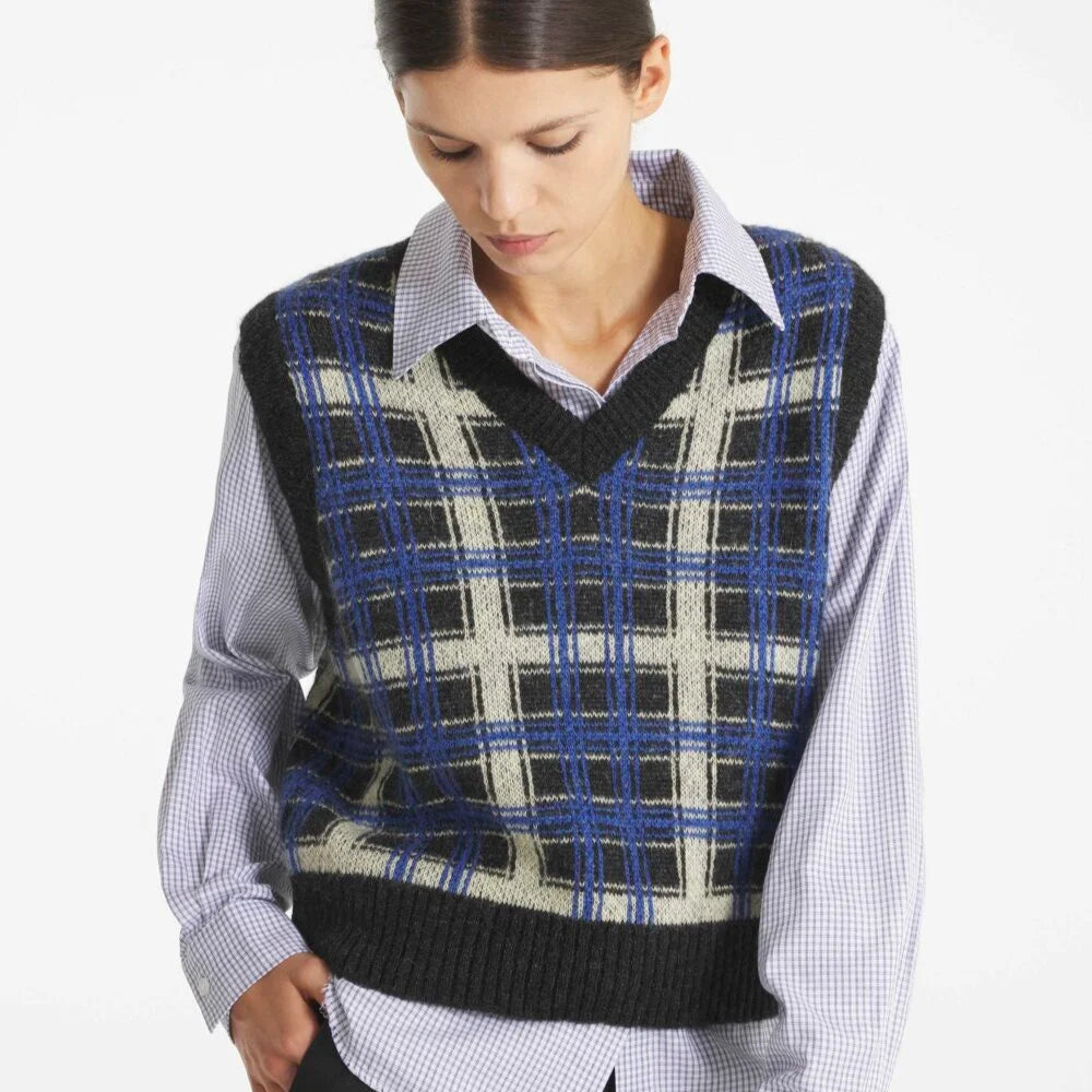 Printed Vest - Grey