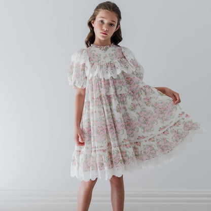 Lace Ruffle Dress - Vintage