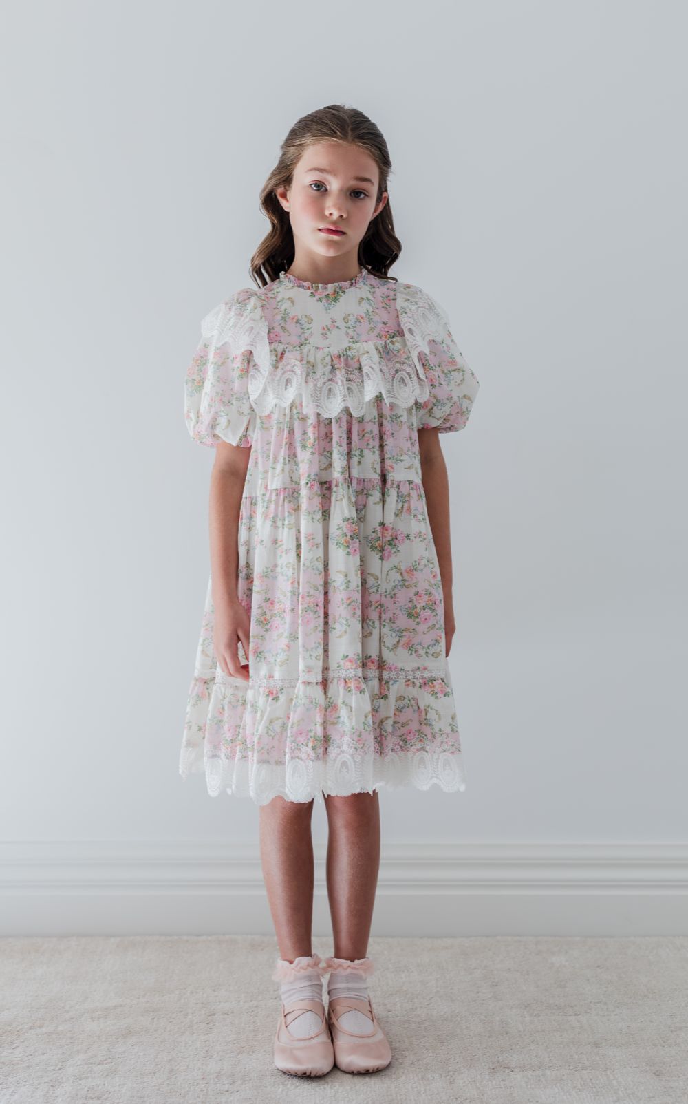 Lace Ruffle Dress - Vintage