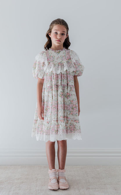 Lace Ruffle Dress - Vintage