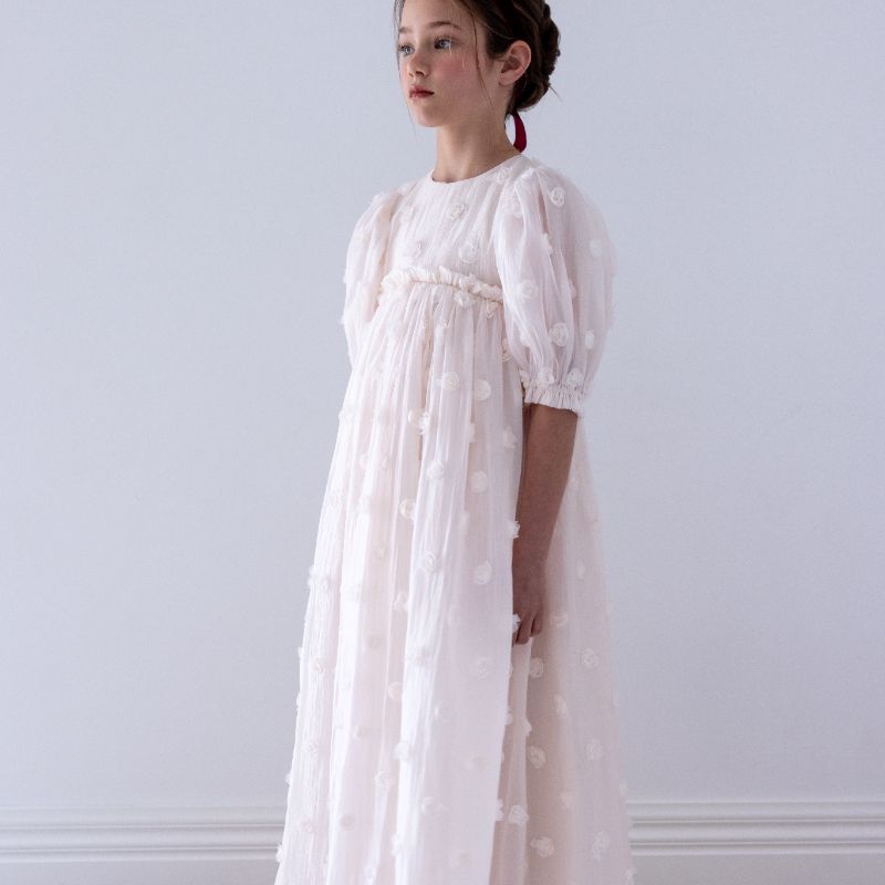 Organza Roses Gown - Petal Pink
