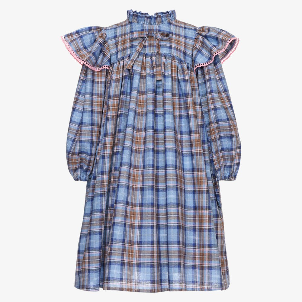 Willow Ruffle Dress - Blue