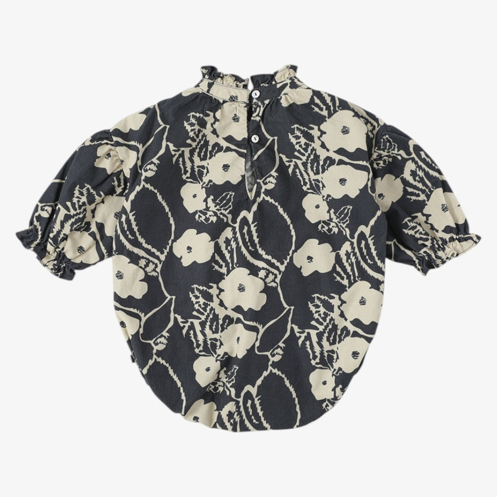 Ria Balloon Romper - Navy