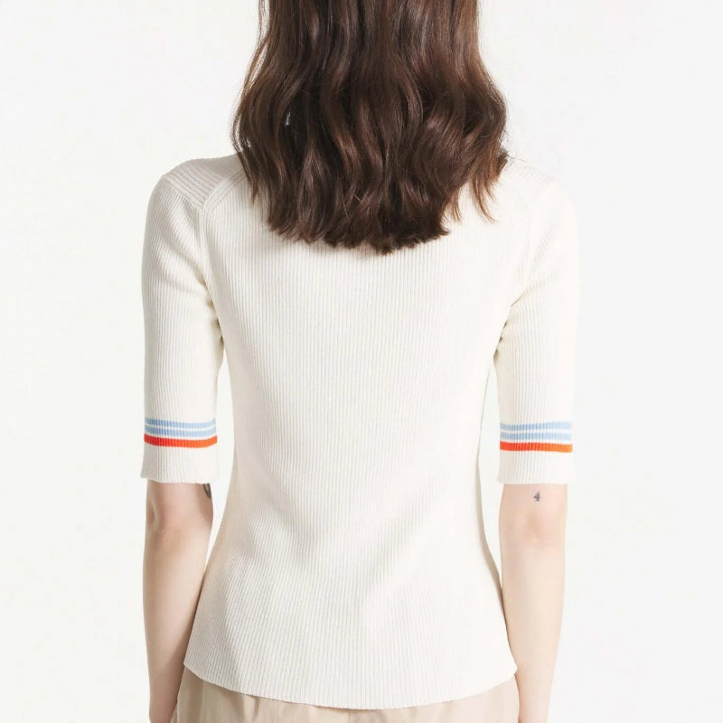 Stripe Polo - Offwhite