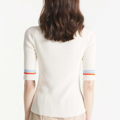 Stripe Polo - Offwhite