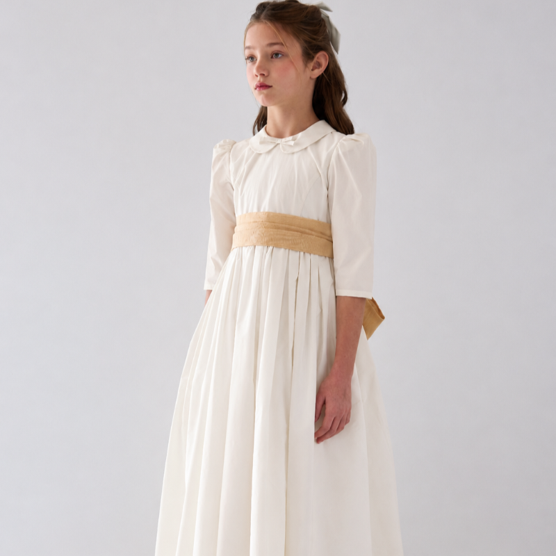 Tafetta Gown - Ivory &amp; Pink