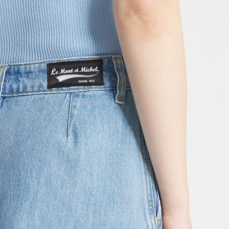 Button Down Skirt - Blue