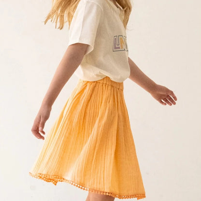 Gathered Skirt - Apricot Cream