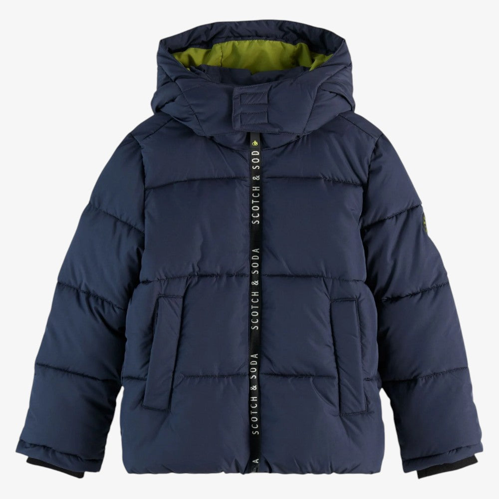 Hooded Puffer Jacket - Sky