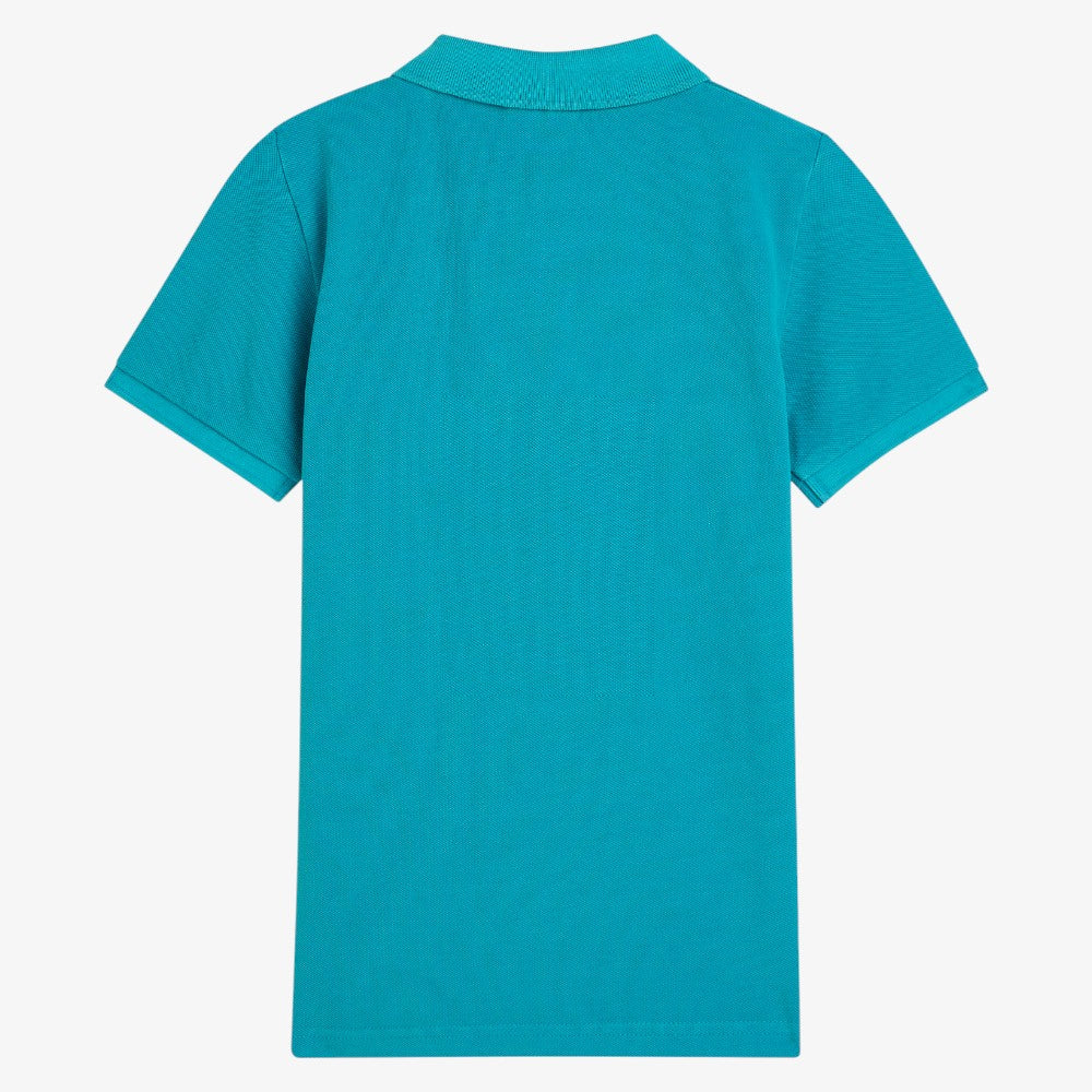 Embroidered Chest Pique Polo - Teal