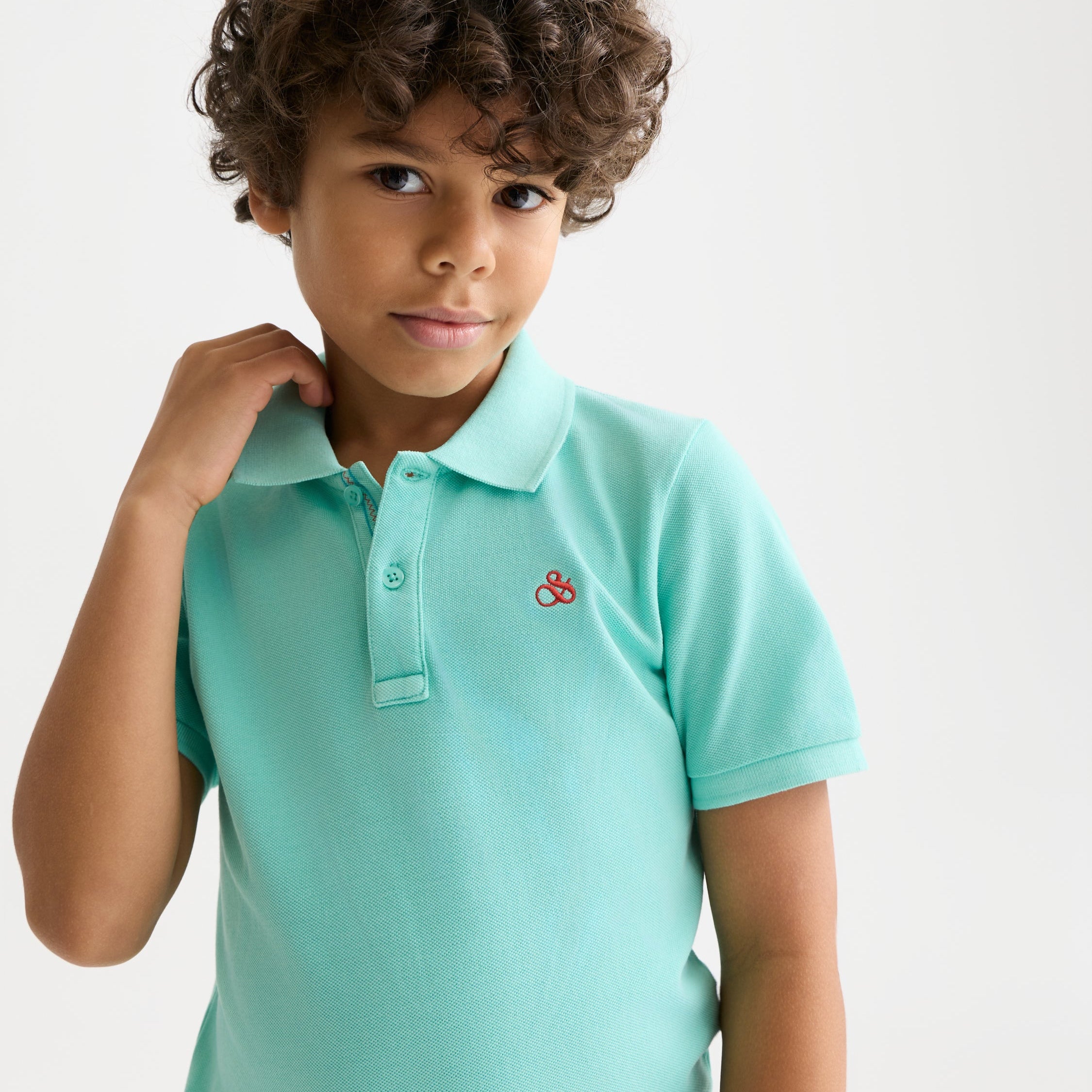 Embroidered Chest Pique Polo - Opal