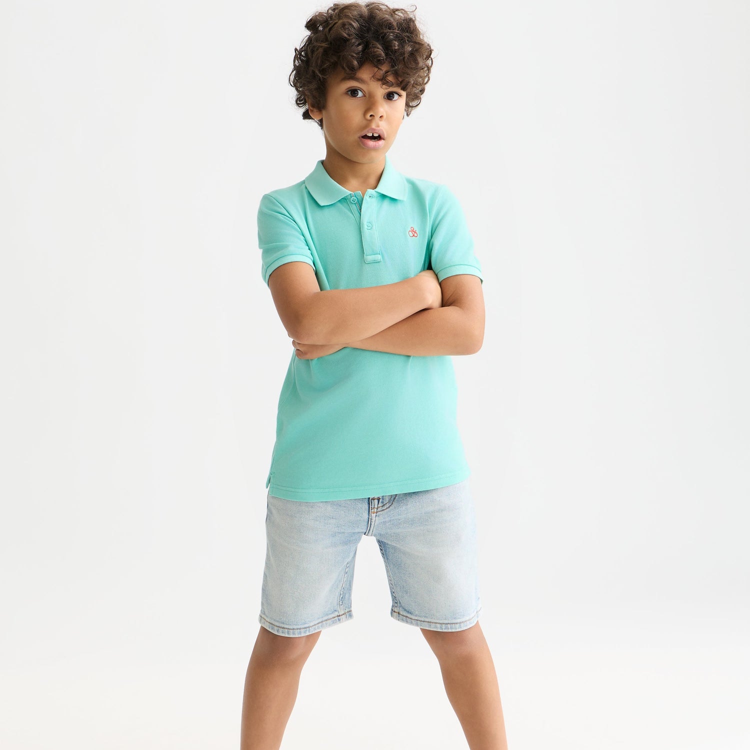 Embroidered Chest Pique Polo - Opal