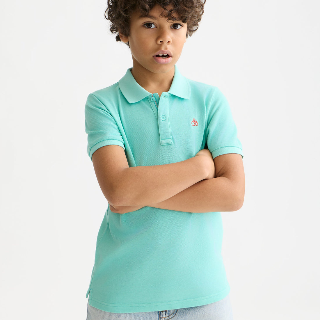 Embroidered Chest Pique Polo - Opal