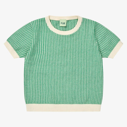 Two Color Tee - Basil&amp;ecru