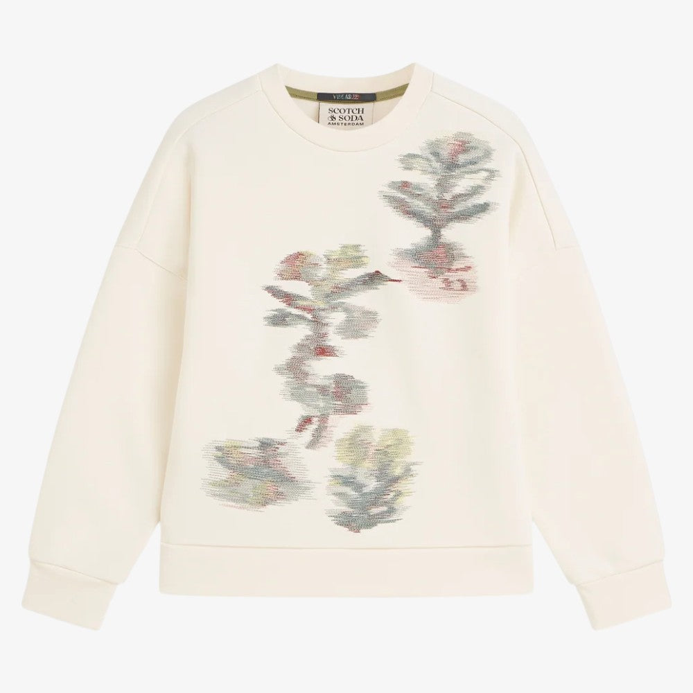 Embroidery Sweatshirt - Cream