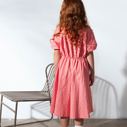 Aeolian Dress - Coral Checks