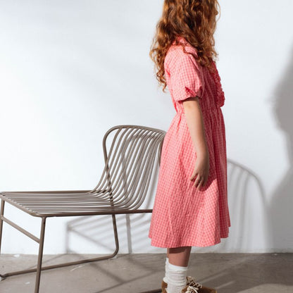 Aeolian Dress - Coral Checks