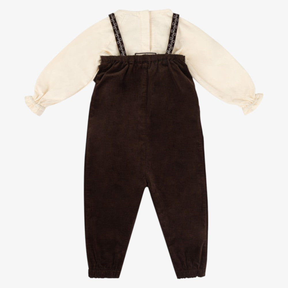 Vintage Corduroy Romper - Brown