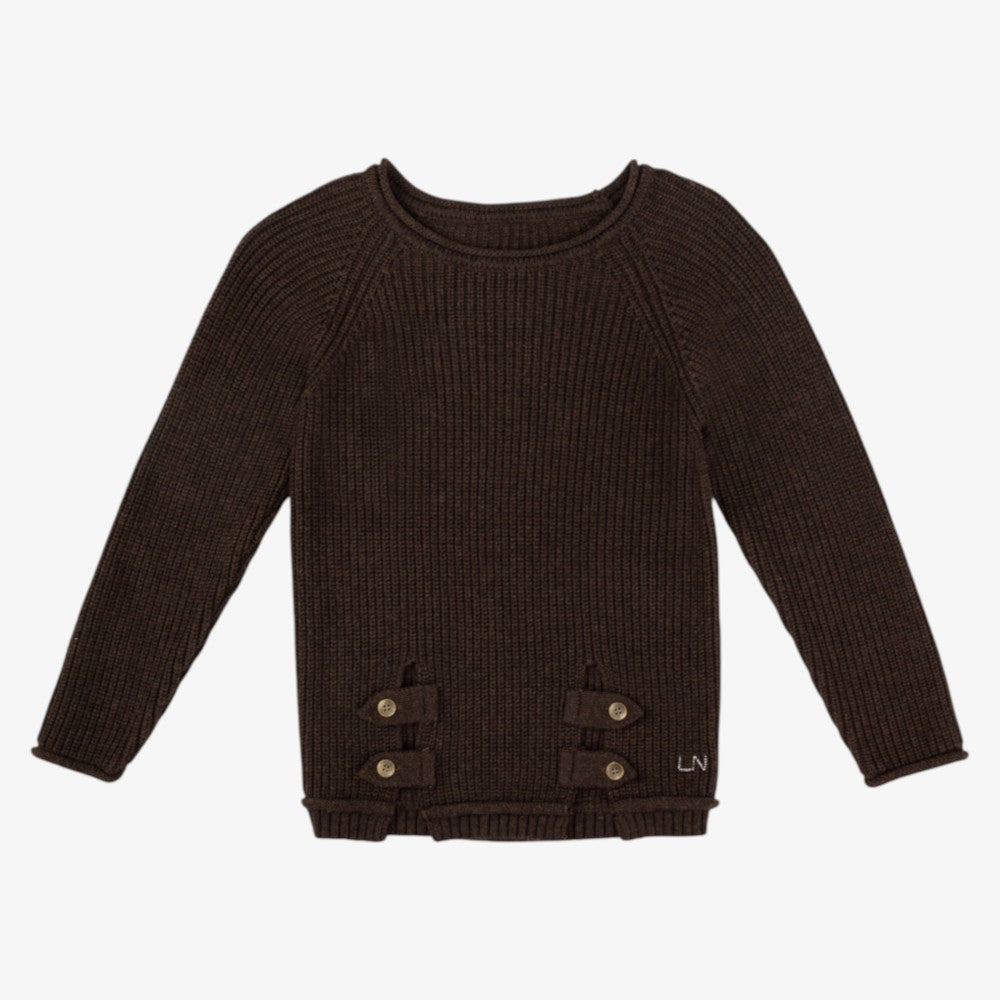 Toggle Sweater - Brown