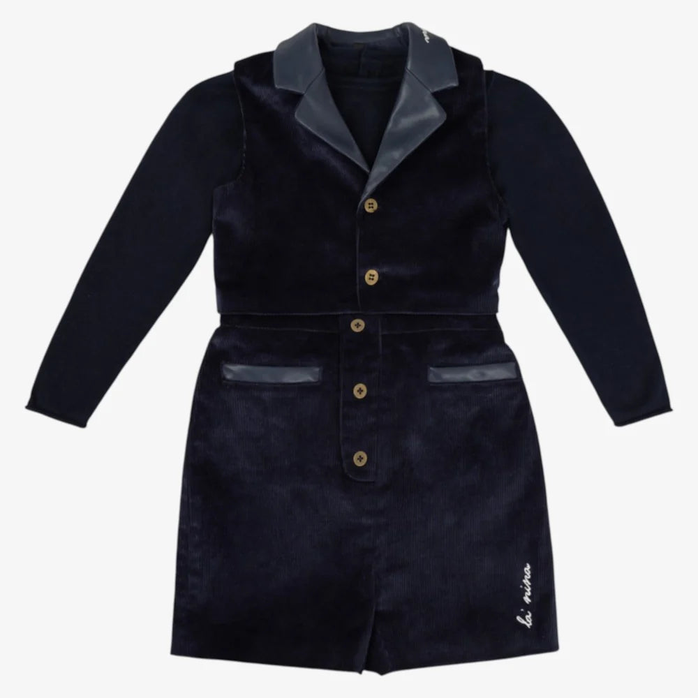 Vest And Shorts - Navy