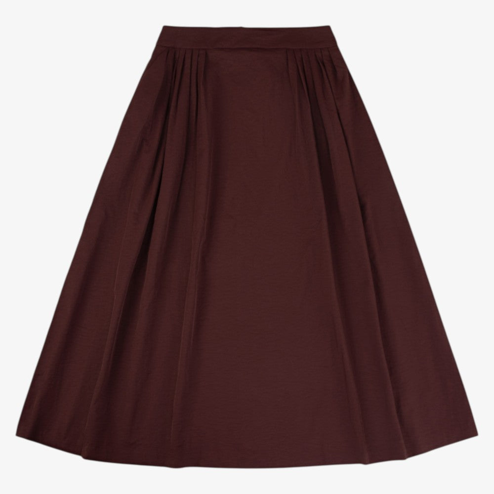 Pleat Skirt - Burgundy