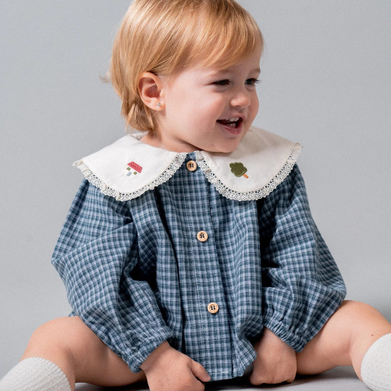 Gingham Blouse - Indigo