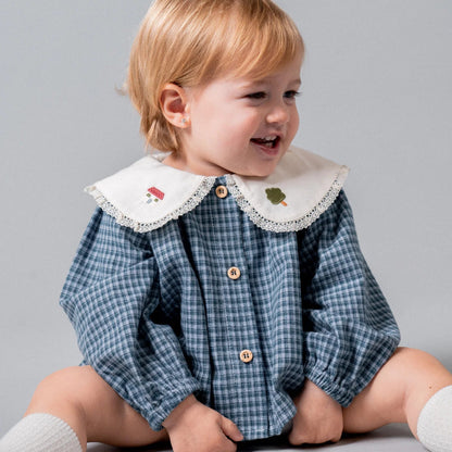 Gingham Blouse - Indigo