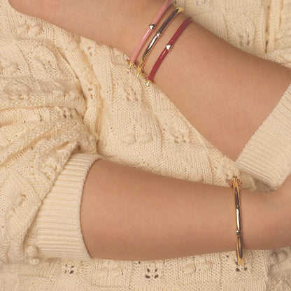 Gold Bangle With Heart - Gold
