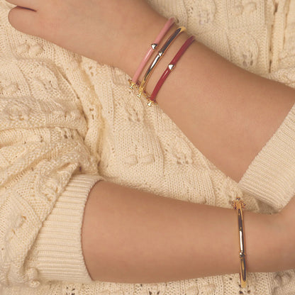 Gold Bangle With Bow - Gold