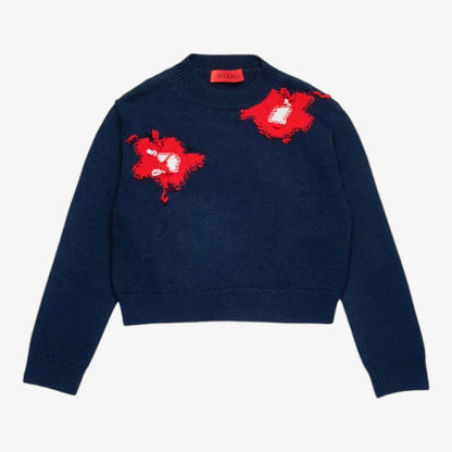 Flower Sweater - Evening Blue